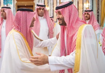 HRH the Crown Prince Performs Eid Al-Fitr Prayer and Receives Princes, Senior Officials