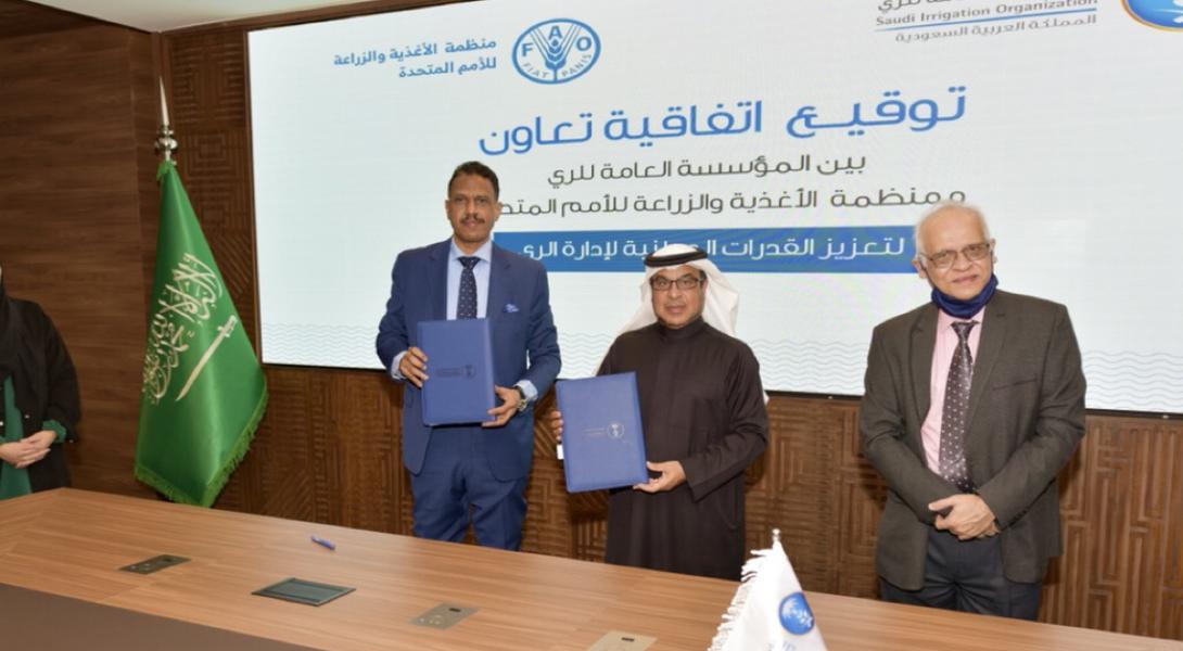 Saudi Irrigation Organization, "FAO" Sign Agreement on Irrigation Management